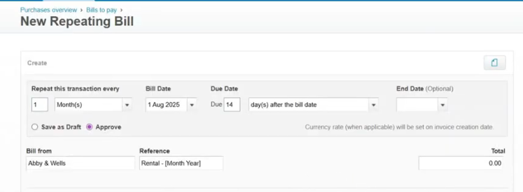 Xero Recurring Transactions Setup for Malaysian Businesses 10