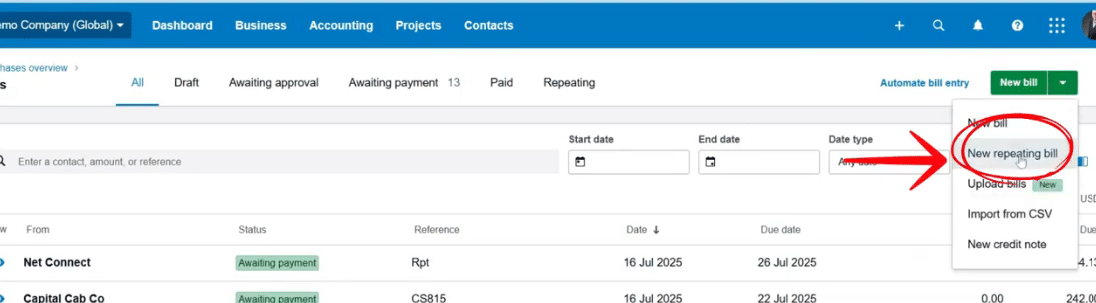 Xero Recurring Transactions Setup for Malaysian Businesses 9