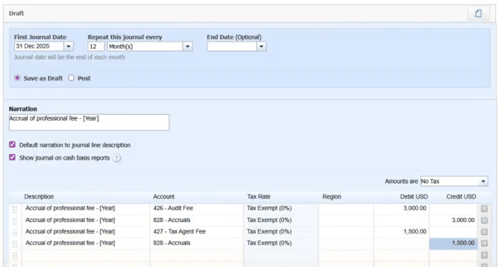 Xero Recurring Transactions Setup for Malaysian Businesses 14