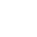 A simple white icon showing a hand holding a person figure, symbolizing support or assistance, ideal for bookkeeping services.