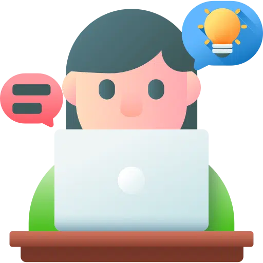 A woman sits at a desk with her laptop, managing her finances effortlessly using Xero.