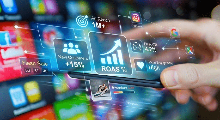Xero for E-Commerce Businesses Malaysia: Shopify, Lazada, Shopee Integration 2 Digital interface tracking online sales data and performance metrics